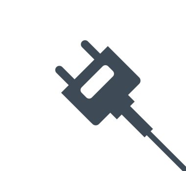 Fişin düz simgesi, renkli vektör çizimi