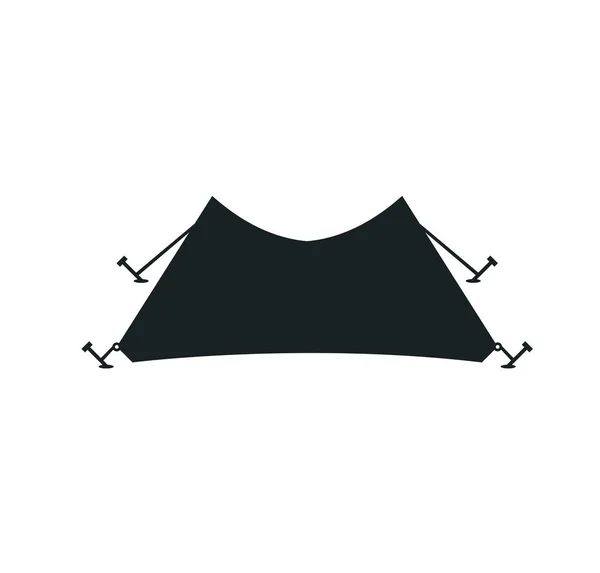 在白色背景上隔离的帐篷矢量图标 — 图库矢量图片
