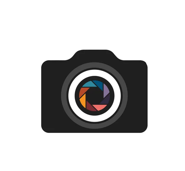 Cameralens Icoon Vectorillustratie — Stockvector