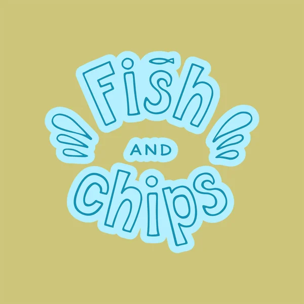Afiş Broşür Poster Kıyafet Logo Reklam Tasarımı Için Balık Patates — Stok Vektör