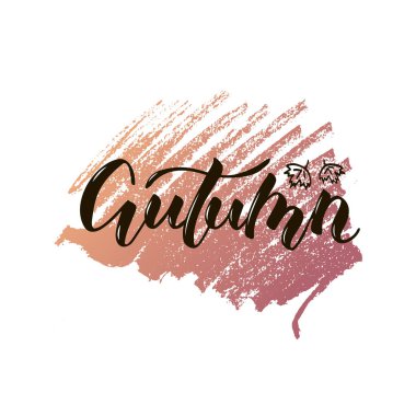 Sonbaharın temsili yakında afiş, kartpostal, poster, kıyafet ve reklam tasarımı için gelecek. Şablon, tabela, ilan panosu ve baskı için el yazısıyla yazılmış metin. Fırça kalem yazısının taklidi