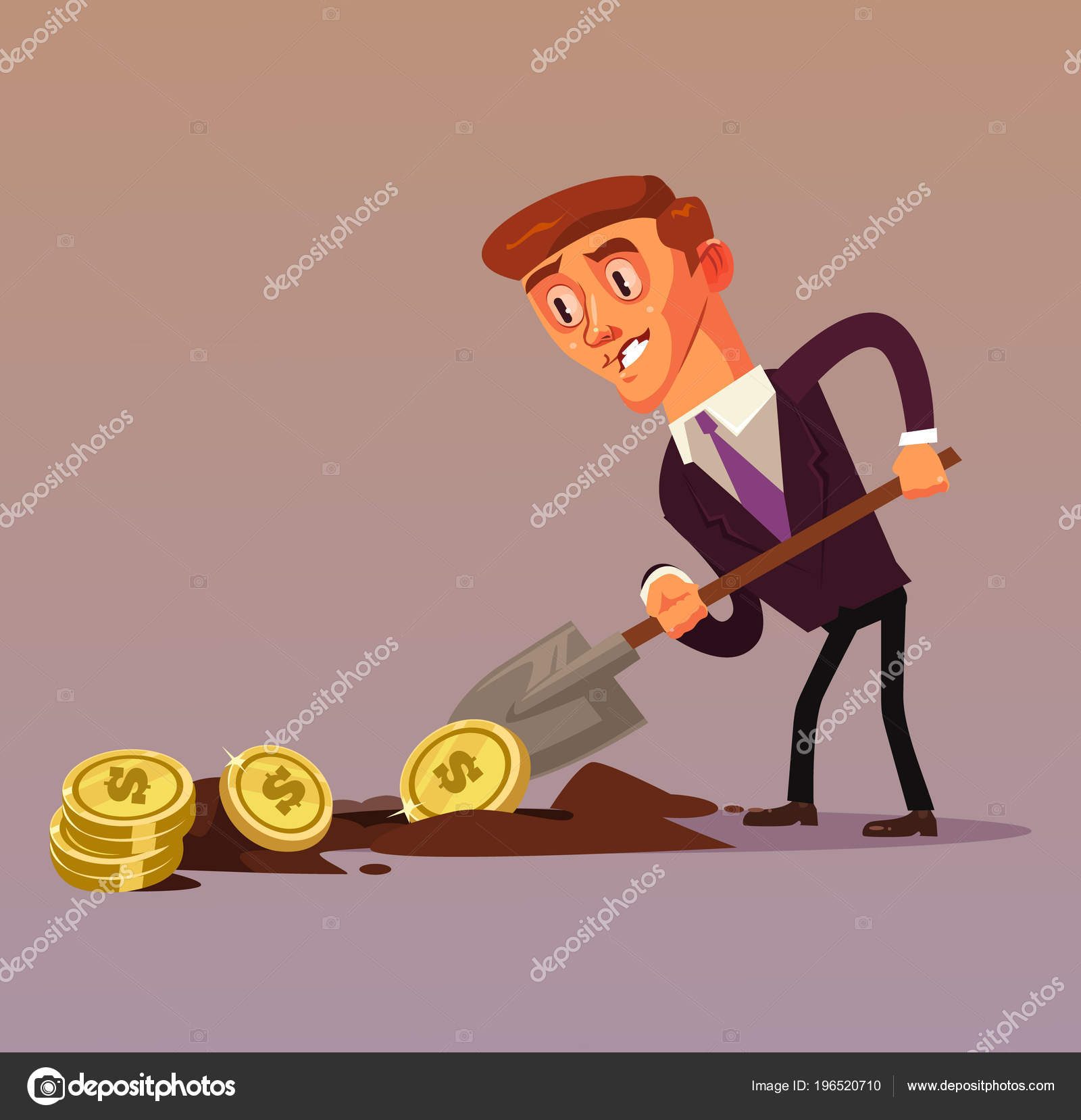 cartoon picture of an entrepreneur making money