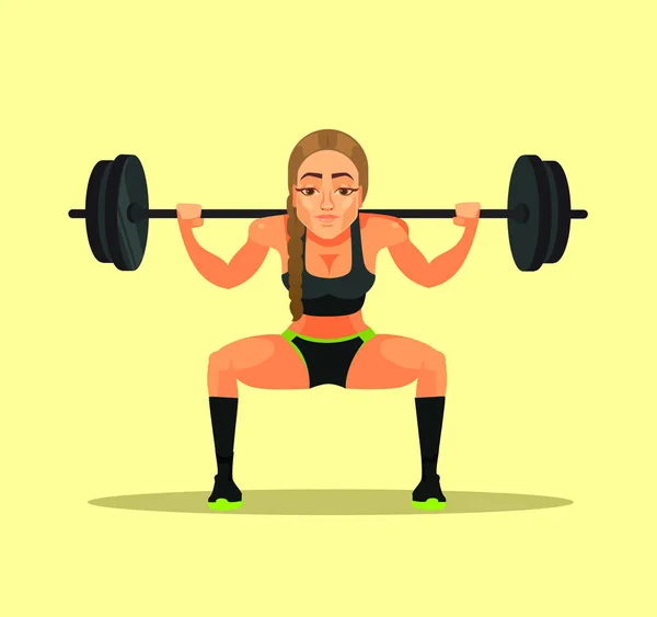 Sportos Fitness Testépítő Sportoló Oktató Tanár Nők Nehéz Súlyzó Edzés — Stock Vector