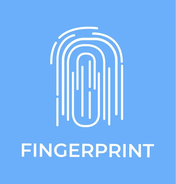 Human fingerprint individual touch id personal data protection symbol. Vector flat cartoon graphic design isolated illustration concept