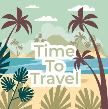 Seyahat turizm tatil kavramı. Turistik ajans grafik tasarlamak reklam dünya afiş poster