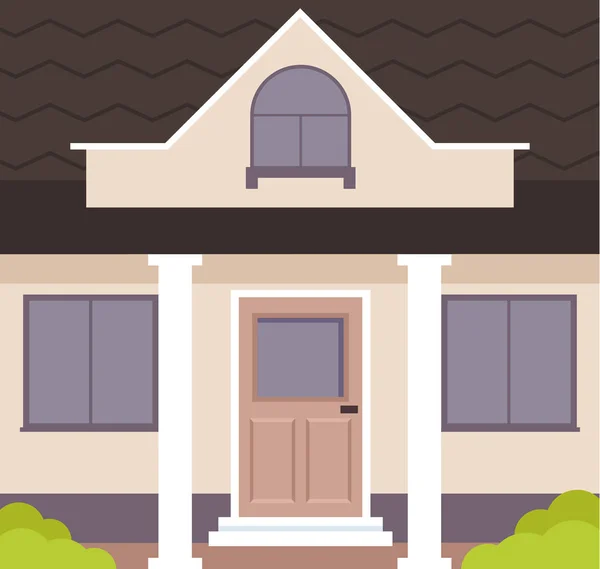 House Door Home Close Concept Vector Flat Graphic Design Isolated — Stock Vector