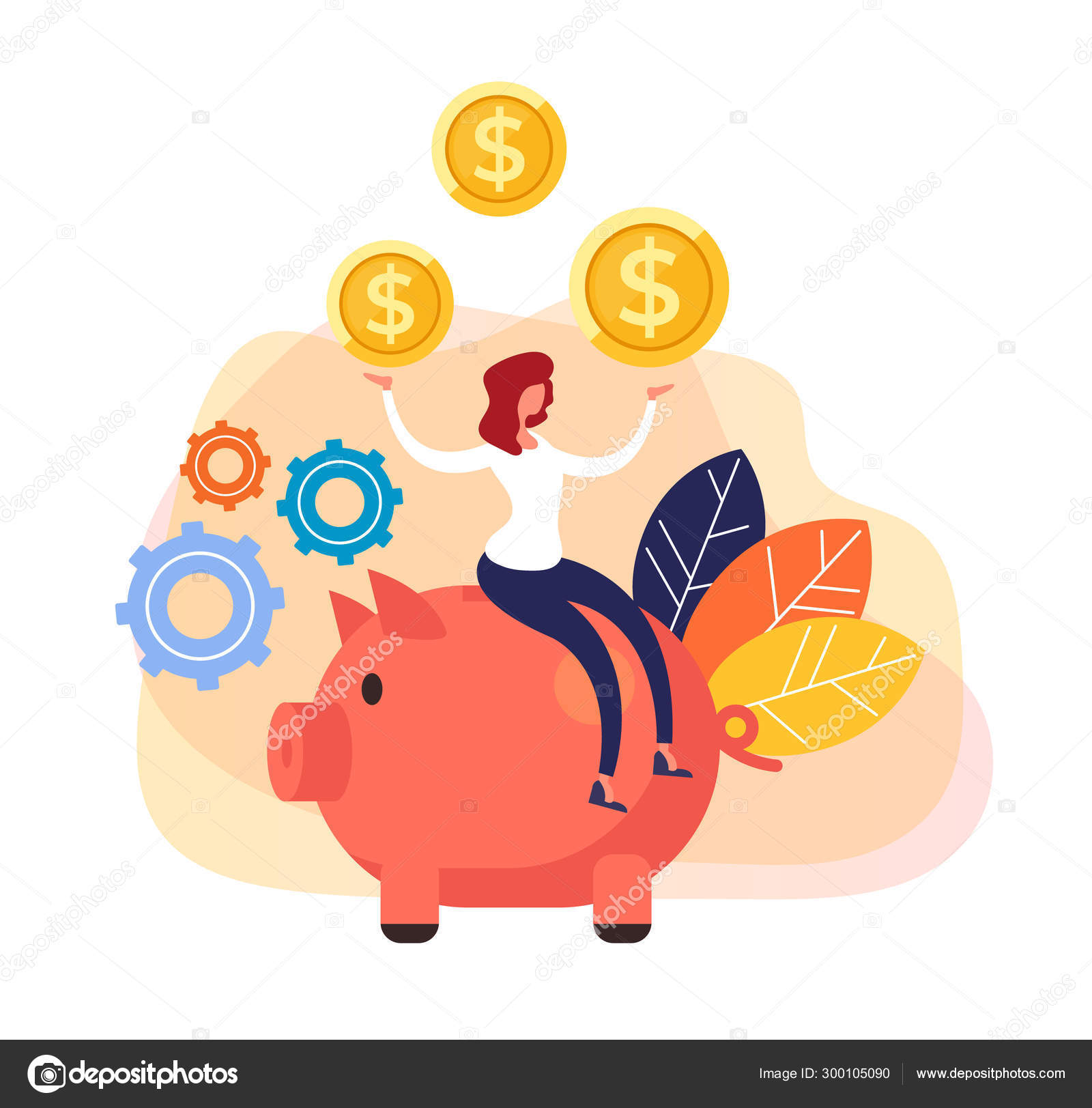 Money Savings Piggy Bank Banking Business Concept Vector Flat Cartoon Stock Vector Image by ©prettyvectors #300105090 Money Savings Piggy Bank Banking Business Concept Vector Flat Cartoon Stock Vector Image by ©prettyvectors #300105090