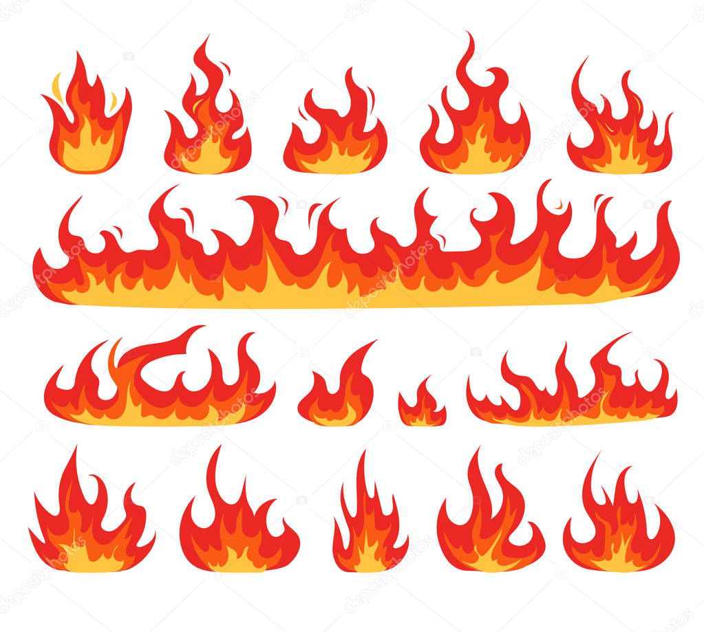 Flame fire image web element icon concept. Vector graphic design isolated illustration
