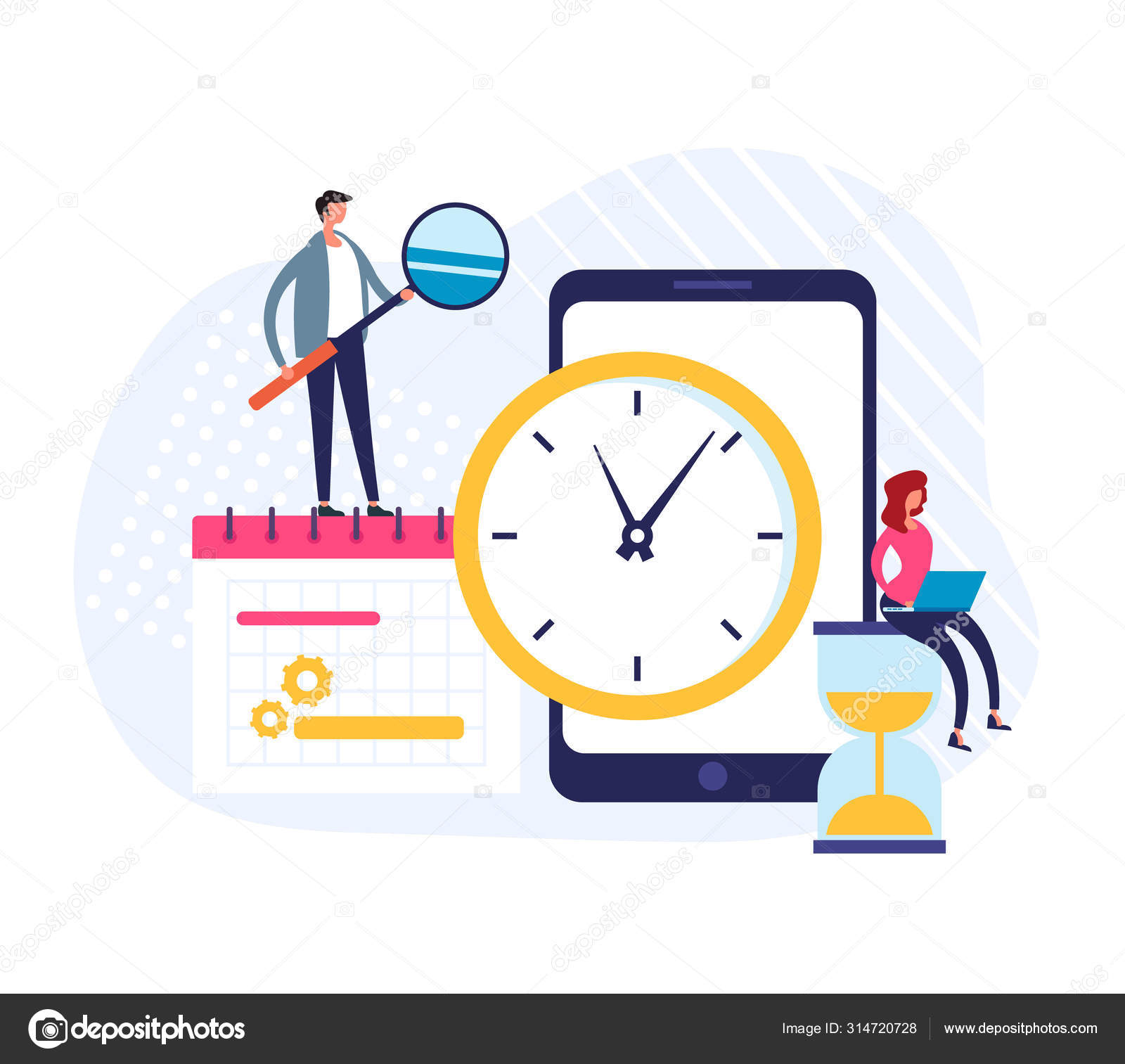 pix Flat Graphic Designer Illustration planner schedule calendar time timetable concept vector flat graphic design vector image by c prettyvectors vector stock 314720728