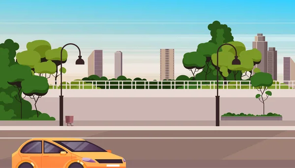 Ciudad Ciudad Calle Transporte Por Carretera Concepto Ilustración Diseño Gráfico — Vector de stock