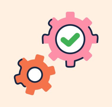 Dişli ikonu tekerlek dişli çark sembolü izole edilmiş konsept. Vektör grafik tasarım çizim ögesi