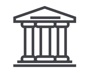 Saray binası ikonu konsepti. Vektör tasarımı grafik illüstrasyonu