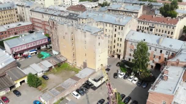 Vídeo aéreo de novos edifícios em São Petersburgo 4K — Vídeo de Stock
