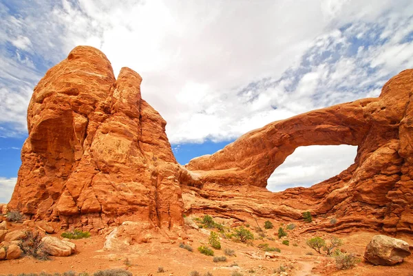 Parque Nacional Dos Arcos Está Localizada Estado Norte Americano Utah — Fotografia de Stock