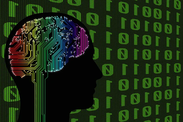 Circuito Impreso Forma Cerebro — Foto de Stock