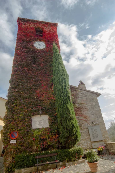 Torre Del Reloj Rojo Frontino — Foto de Stock