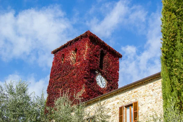 Torre Relógio Vermelho Frontino — Fotografia de Stock