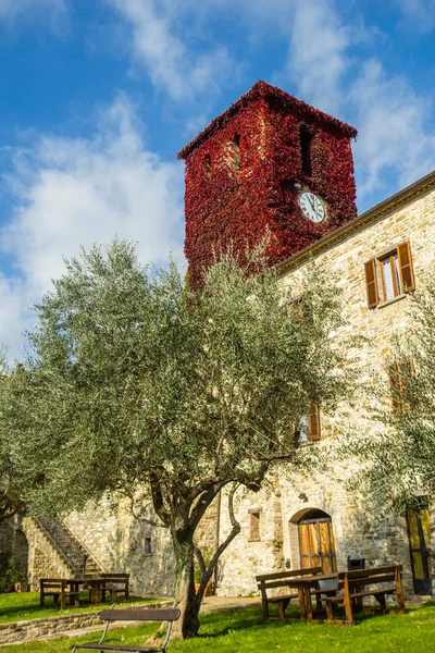 Torre Relógio Vermelho Frontino — Fotografia de Stock