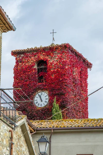 Torre Relógio Vermelho Frontino — Fotografia de Stock