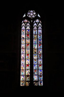 Vitray pencere Katedrali, Santa Maria Assunta, Siena İtalya içinde