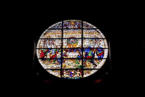 Kirchenfenster Der Kathedrale Von Santa Maria Assunta Siena Italien — Stockfoto