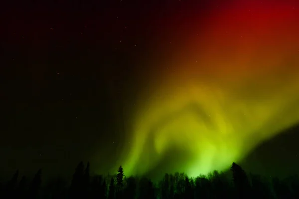 Aurora Boreal Muitas Cores — Fotografia de Stock