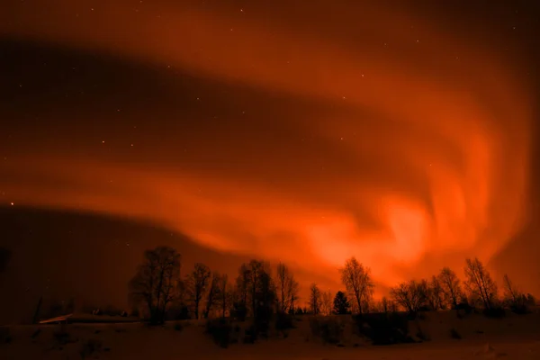 Aurora Boreal Muitas Cores — Fotografia de Stock