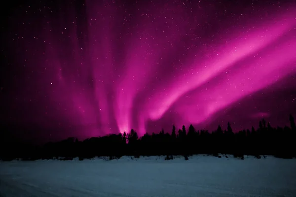 Aurora Borealis Många Färger Royaltyfria Stockbilder