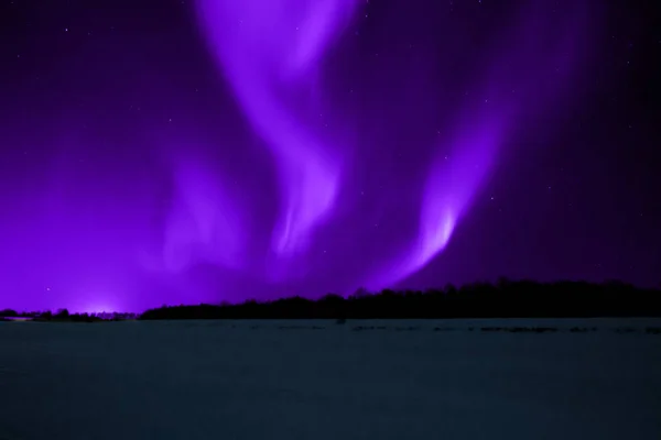 Aurora Boreal Muitas Cores — Fotografia de Stock