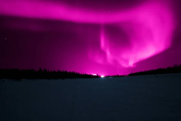 Aurora Boreale Molti Colori — Foto Stock