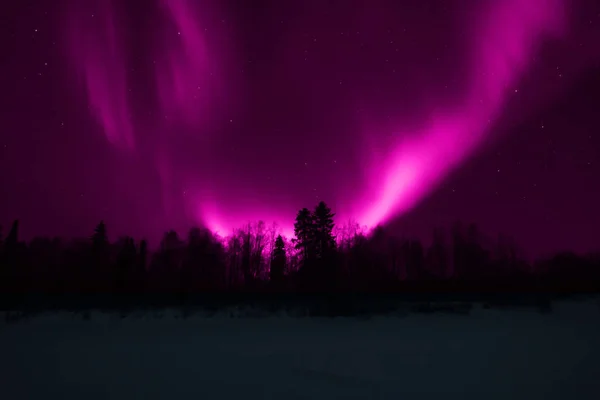 Aurora Boreal Muitas Cores — Fotografia de Stock