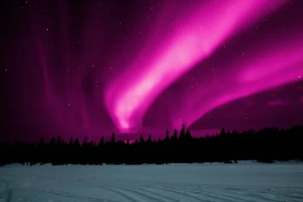 Aurora Boreale Molti Colori — Foto Stock