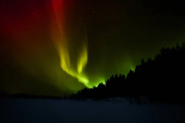 Aurora Boreale Molti Colori — Foto Stock