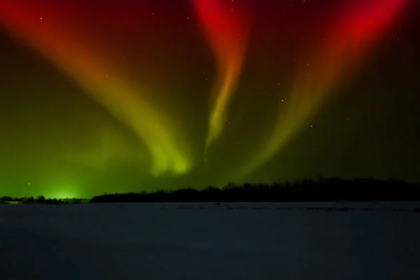Aurora Boreale Molti Colori — Foto Stock