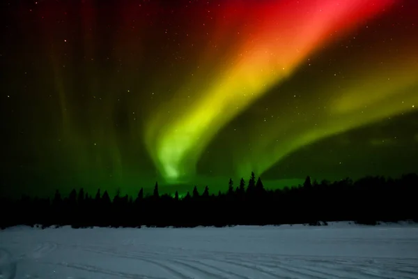 Aurora Boreal Muchos Colores — Foto de Stock