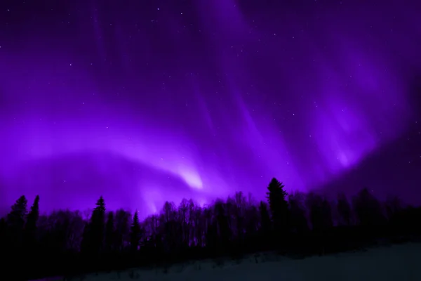 Aurora Boreale Molti Colori — Foto Stock