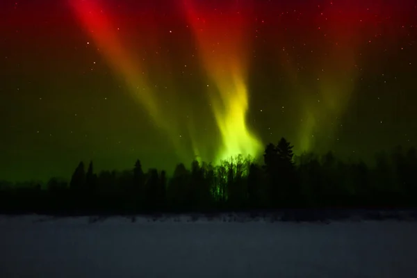 Aurora Borealis Dari Banyak Warna — Stok Foto