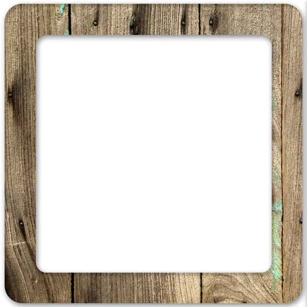 Wooden Frame White Background — Stock Photo, Image