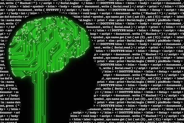 Circuito Impreso Forma Cerebro — Foto de Stock