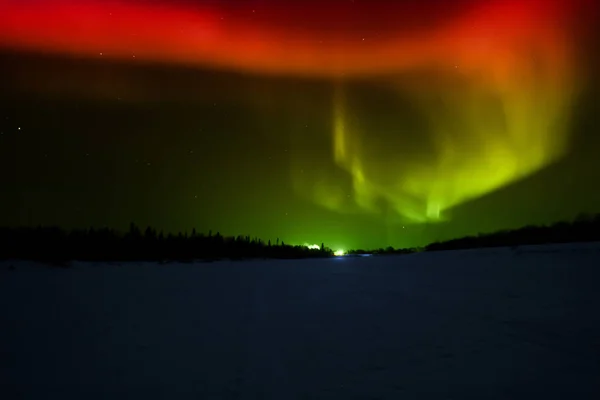 Nordlichter Vielen Farbtönen Lappland — Stockfoto