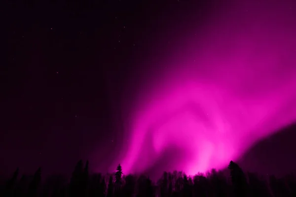 Luces Boreales Muchos Tonos Color Laponia — Foto de Stock