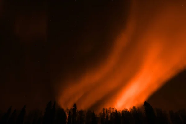 Laponya Nın Birçok Renk Tonunun Kuzey Işıkları — Stok fotoğraf