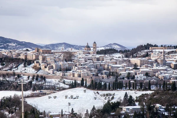 Staden Urbino Marche Italien Stockbild