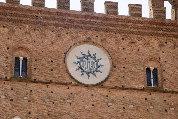 Piazza Del Campo Siena Itália — Fotografia de Stock