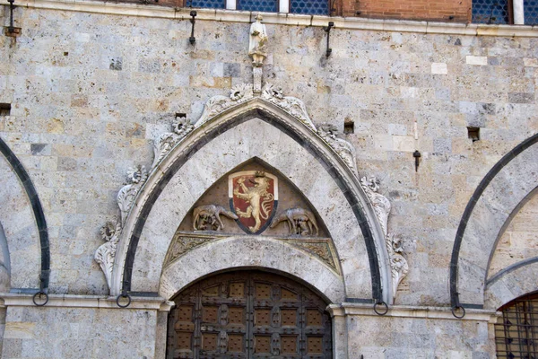 Piazza Del Campo Siena Italië — Stockfoto