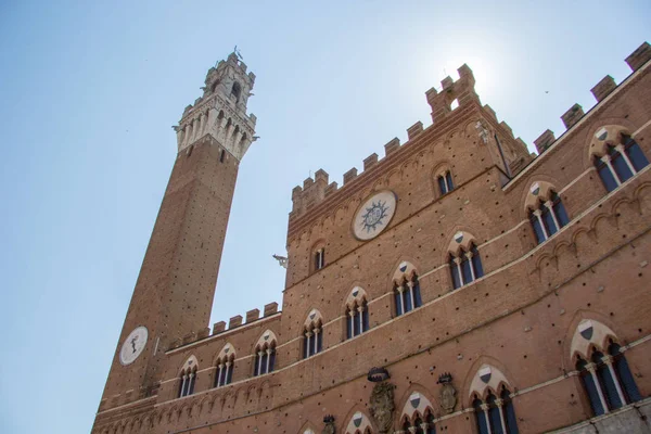 Piazza Del Campo Siena Italia — Foto Stock