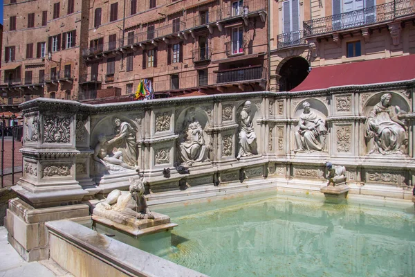 Fontana Gaia Siena Toscana Italia — Foto Stock