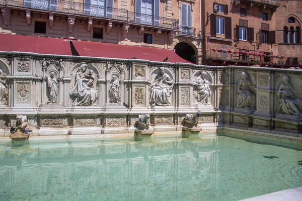 Fontana Gaia Siena Toscana Italia — Foto Stock