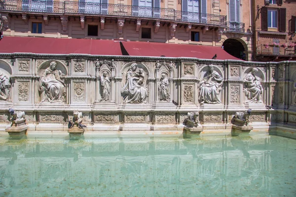 Gaia Fontän Siena Toscana Italien — Stockfoto