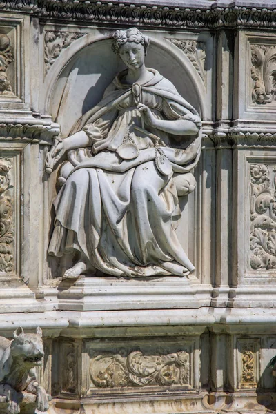 Gaia Fountain Siena Toscana Itália — Fotografia de Stock